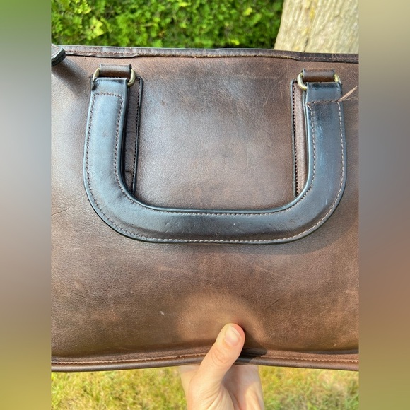 VINTAGE COACH BAG SLIM SATCHEL NYC MAHOGANY - Picture 12 of 16